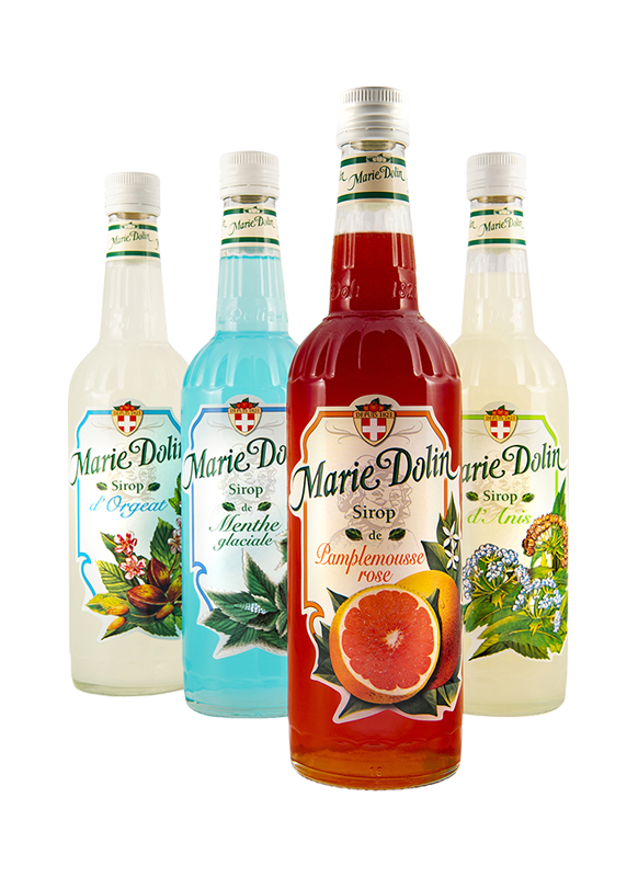 sirops_estivaux_bouteille syrups Dolin - peach syrup